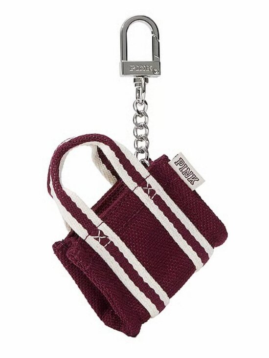 PINK Victoria's Secret Accessories - PINK Mini Tote Keychain Charm, Wild Rose - NWT